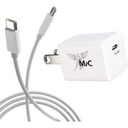 121MiC - 20W USB-C Wall Charger + 1m USB-C To USB-C Cable. Compact Power Adapter, PD, Fast Charge, Electrical Safety