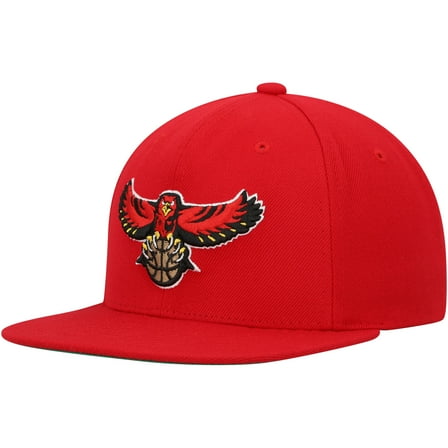 Men's Mitchell & Ness Red Atlanta Hawks Hardwood Classics Team Ground 2.0 Snapback Hat