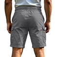 thumbnail image 5 of Huanglei Men's Casual Shorts ,Pocket Cargo Shorts Casual Summer Bottoms With And Comfort Fit For Outdoor Activities (Gray ,Large), 5 of 5