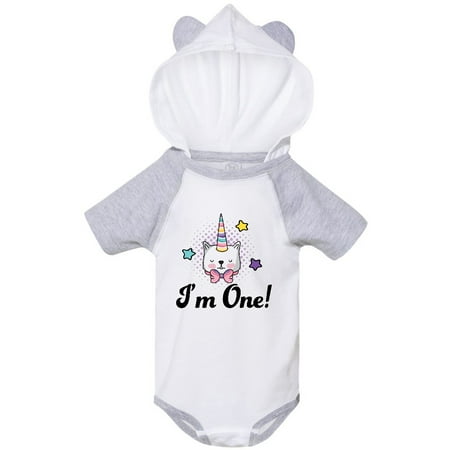 

Inktastic First Birthday Unicorn Cat 1 Year Old Gift Baby Girl Bodysuit