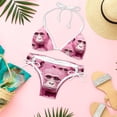 thumbnail image 6 of Pink Monkey Gorilla Detachable Sponge Adjustable Strap Bikini Set Two-Pack Swim Suit Beachwear Pool Swimwear, 6 of 6