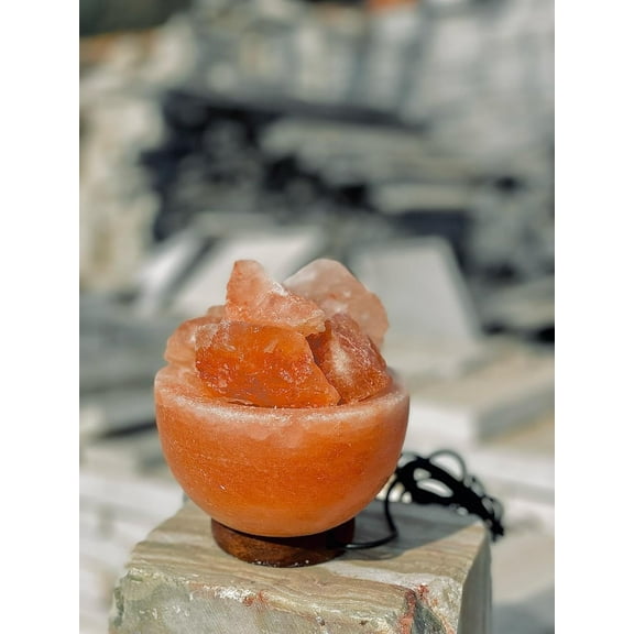NatureBoost Himalayan Salt Lamp, USB Powered, Night Light Color Changing Lamp,Unique Gift Idea (Bowl)