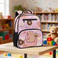 thumbnail image 2 of Jeiento Capybara 13.5 Inch Preschool Backpack for Toddler, Donut Lightweight Kids School Bag for 2-5 Year Old Girls, Bookbag for Travel with Storage Pockets, 2 of 7