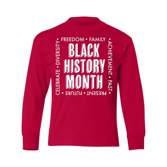 Inktastic Black History Month-celebrate Long Sleeve Youth T-Shirt