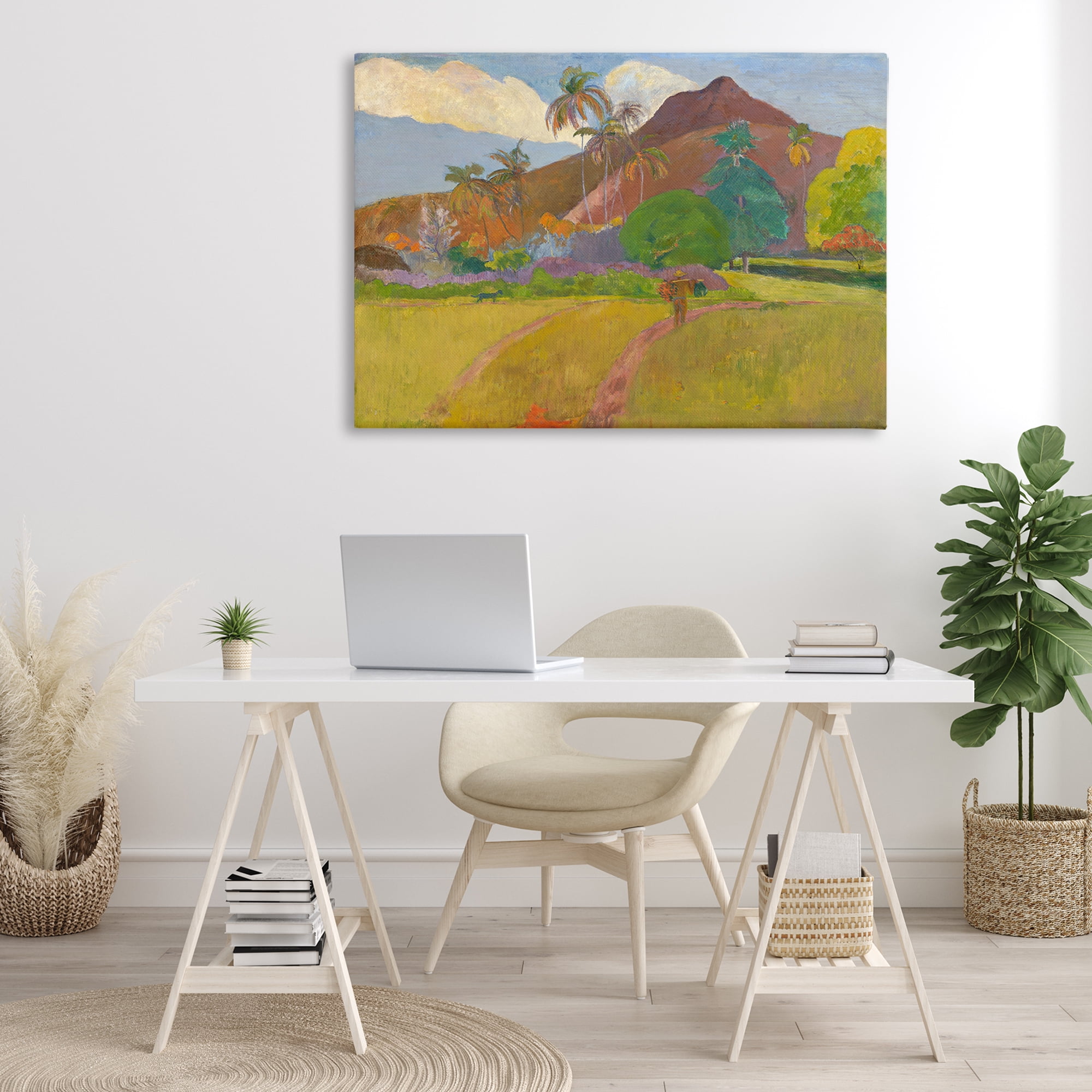 Stupell Industries Classic Tahitian Landscape Landscape & Nature Painting Wrapped Canvas Art Print Wall Art, 45 x 30