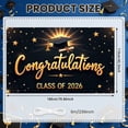 thumbnail image 2 of Gold Lettering Congratulations Grad Banner Black & Gold Graduation Backdrop Star Accents Calligraphy Font Congrats Grad Background for High School Graduation College Graduation Graduation Party, 2 of 3