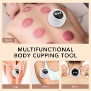 4-in-1 Smart Dynamic Cupping Set – 9-Level Electric Cupping Kit for Back, Neck, Legs & Muscle Relaxation – Portable Rechargeable Massager (White)