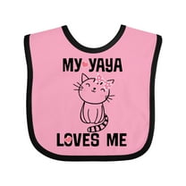 Inktastic My Yaya Loves Me Girls Girls Baby Bib
