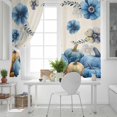 thumbnail image 5 of Fsddascl Blue Pumpkin Fall Blackout Curtains for Bedroom/Living Room, Thermal Insulated Kitchen Curtains, Thanksgiving Floral Botanical Beige Grommet Darkening Window Treatment Drapes 42"x63"x2, 5 of 6