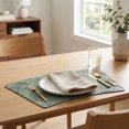 thumbnail image 3 of Unique Bargains Set of 6 Place Mat Faux Leather Table Placemats Washable Green 19x12in, 3 of 7