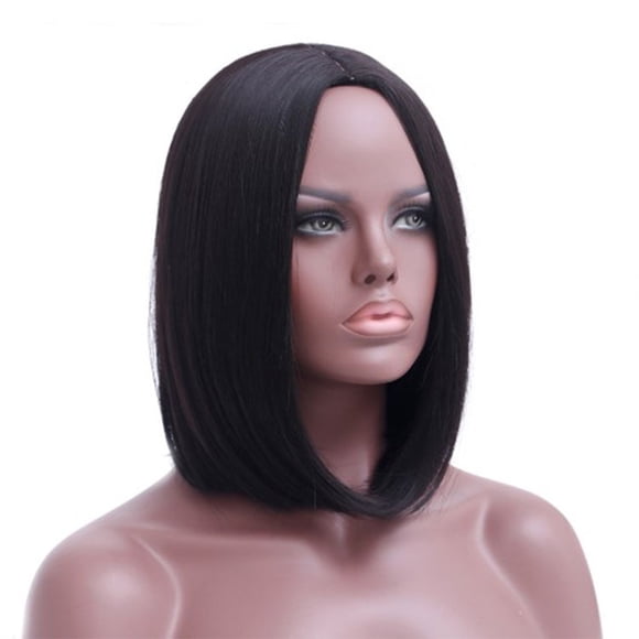 Wig à cheveux humains courts Bob Perruque à cheveux humains Full et épaisse perruque résistante à la chaleur