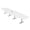 Classic White w/Silver Base with Rotating Electric, variant on 16 Person Modular Boat Shaped Powered Boardroom Table Metal T Bases