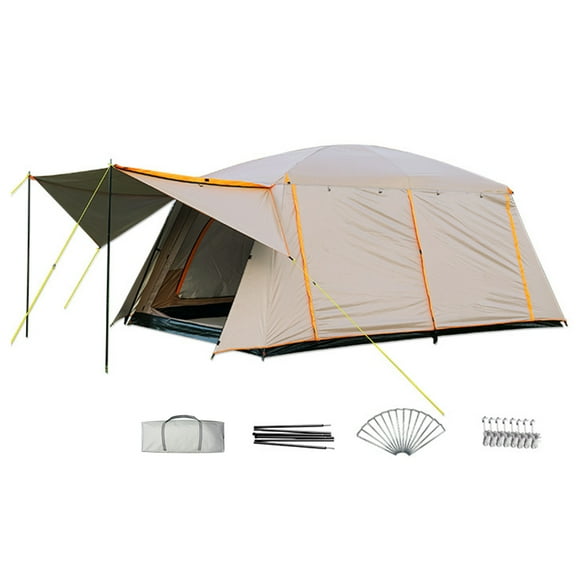 Tent,Tent With 2 Picnic Tent With Cabin Waterproof Portable Tent Cabin Waterproof 8-12 Person Tent Portable Picnic Tent With 2 Room Person Tent Cabin Waterproof Portable Picnic Qisuo
