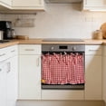 thumbnail image 7 of Handmade Oven Skirts, 30X21.5inch Oven Curtain for Farmhouse Kitchen Decor, Oven Curtain Tie Top, Plaid Stove Cover Skirt with Ruffle Trim, Rustic Kitchen Curtain Decor for Stove Dishwasher Cabinet, 7 of 7