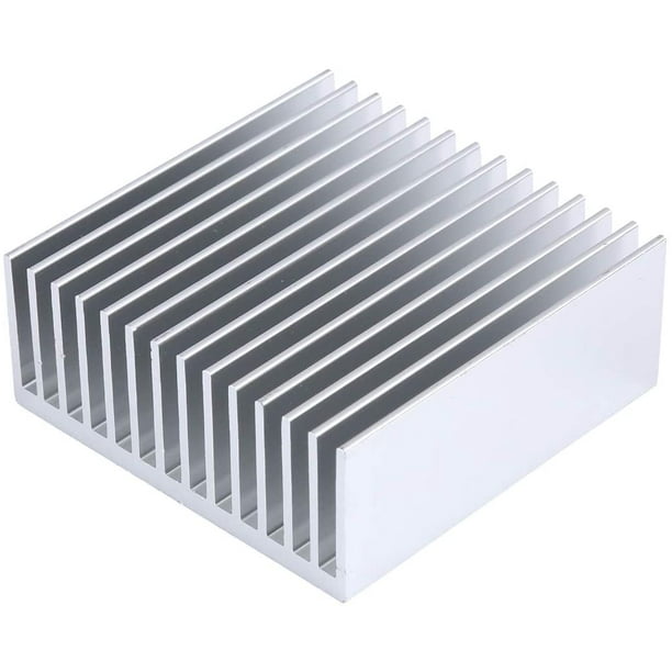 Awxlumv 4 pièces dissipateur thermique en aluminium 50x50x20mm/  1.97x1.97x0.78 pouces dissipateurs de chaleur 14 ailettes pour Peltier,  chipset et CPU 