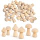 thumbnail image 1 of 30 Pieces Unfinished Wooden Mushroom 6 Sizes Of Natural Wooden Mushrooms For Arts & Crafts Projects, 1 of 5