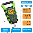 thumbnail image 4 of Fish Scale, AMIR Digital Fish Scale with Fishing Gripper Portable Digital Luggage Scale with Hook and Tape Measure 110lb Weight Max LCD Screen Display Green, 4 of 8