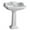 White, variant on Whitehaus Collection AR834-AR805 Pedestal Sinks White