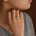thumbnail image 4 of Bling Jewelry Womens 3CTW Princess Cut CZ Ring Three Stone Sterling Silver, 4 of 6