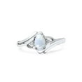 thumbnail image 3 of 3/8ct Oval Opal Diamond Ring 14K White Gold, 3 of 4