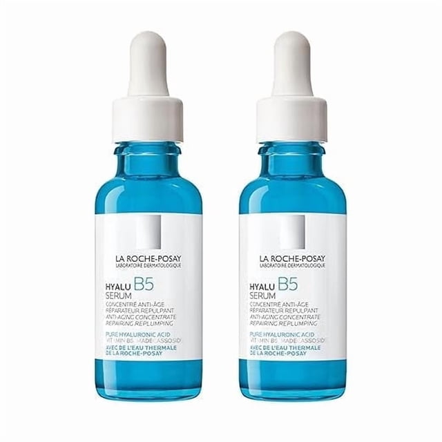 2pc Suero facial de ácido hialurónico puro Hyalu B5 de La Roche-Posay, vitamina B5, ácido hialurónico y madecasósido 30ml