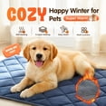 thumbnail image 7 of Self Heating Pet Mat for Cats & Dogs, Washable Thermal Kennel & Crate Pad with Non-Slip Bottom, Indoor & Outdoor(RL Gray,45 x 28 Inches 1 PC), 7 of 7