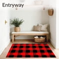 thumbnail image 3 of ODIKA 3'x5' Machine Washable Non-Slip Area Rug, Buffalo Checkered Farmhouse Heritage Holiday Rustic High Traffic Rug, Black, 610450, 3 of 7