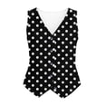 thumbnail image 4 of TARIENDY Womens V Neck Tank Tops Button Down Sleeveless Shirts polka dot Vest Tops Fashion Clothes Summer Casual Outfits Black*1 S, 4 of 5