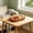 L, variant on Handwoven Imitation Rattan Serving Tray with Handles, Rectangular Wicker Storage Basket for Fruit Snack Tabletop Organizer