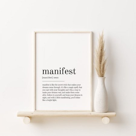 POSTER Manifest Definition Print, book quote print, office definition print, Wall Decor, gifts for her, dictionary art print, Print Definition-UNFRAMED