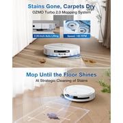 ECOVACS DEEBOT T50 PRO Omni Robot Vacuum & Mop, 3.19” Slim, 15,000Pa, Auto Wash Dry & Self-Emptying, White