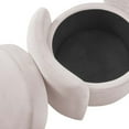 thumbnail image 7 of Nebula Upholstered Performance Velvet Ottoman Pink, 7 of 7
