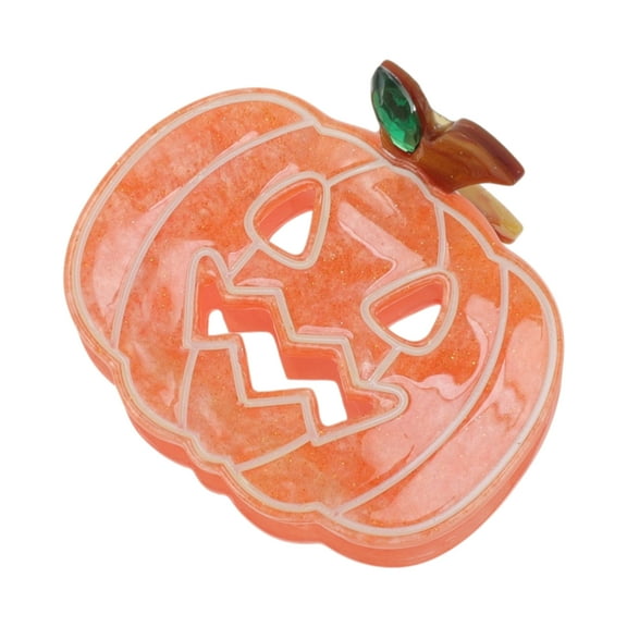 Unique Bargains 1 Pc Claw Clip Cute Halloween Pumpkin Design Hair Clip Orange