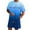 Z01-Blue, variant on MUXiin Men's 2 Piece Short Sleeve Tracksuit Tropical Graphic T Shirt Hawaiian Tee Solid Shorts Set Summer Casual Outfits