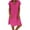Red, variant on Lolmot Summer Dresses for Women Cotton Linen Casual Solid Color Dress Beach Vacation V-Neck Short Sleeve Loose Going Out Dress