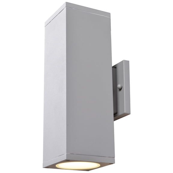 20033LEDMG-SAT/FST Access Lighting Bayside-30W 2 LED Outdoor Medium Square Wall Mount-4.5 Inches Wide by 12 Inches Tall-Satin Finish