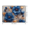 thumbnail image 2 of Area Rugs For Living Room Decor - Elegant Blue Gold Blooms Soft Anti Slip Throw Washable Rugs 5x7 For Bedroom, Indoor Carpet For Bedroom Living Room 80x58In, 2 of 7