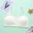 thumbnail image 2 of Cnuiaeg Crop Top Bra Teen Girls Training Bras Camisole Style Lightweight Seamless Kids Bras,Color Light Yellow,Size 8-14 Years, 2 of 9