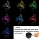 thumbnail image 4 of Lámpara de ilusión óptica LED 3D, luz nocturna de bicicleta con cable USB y decoración de 7 colores para dormitorio infantil, mesita de noche, mesa de bebé., 4 of 4