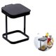 thumbnail image 5 of Bote De Basura De Metal Encimera De Cocina De Metal Soporte Para Bolsa De Basura Papelera De Hierro Forjado Estante De Basura Con Tapa Abatible Para Dormitorio Cocina Sala De Estar Eigraketly HA027981-01, 5 of 6