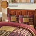 thumbnail image 4 of VHC Brands Sham Standard Quilted, Cotton Bedroom Sham Cover, Bedding Accessory, Bedroom Decor, Connell Collection, Rectangle 21x27, Burgundy, 4 of 5