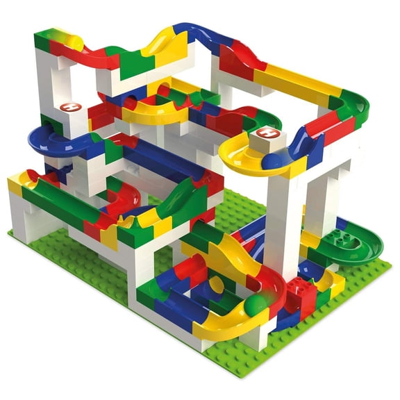 Hubelino Marble Run 200-Piece Big Building Set, STEM Toys for 4-8 Year Olds