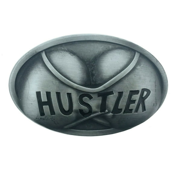 Hustler Belt Buckle Brushed Metal Fashion New
