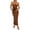 Coffee, variant on Ladies Plus Size Dress Women's Summer Dress 2024 Strapless Side Slit Pretending To Be A One Shoulder Slim Fit Skirt