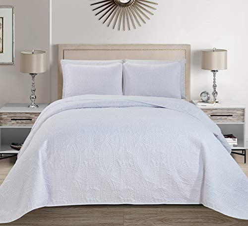 cal king white bedspread