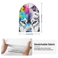 thumbnail image 2 of Susaid Cool Colorful Wolf Print Winter Beanie for Men Women, Lined Beanie Soft Warm Knit Hat Ski Cuffed Cap, 2 of 6