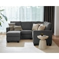 thumbnail image 3 of CHIC HOUSE 83" L Shaped Sectional Sofa with Storage Ottoman Chaise, Corduroy Sofa Convertible Sectional Couches for Living Room, 6 Seater Corner Modular Sofa with Deep Seat Throw Pillows, Gray, 3 of 10