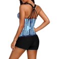 thumbnail image 3 of Womens Printed Strappy Racerback Tankini Swim Top No Bottom S - XXXL, 3 of 4