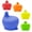 Red, Blue, Yellow, variant on Silicone Sippy Cup Lids - Spill Proof, Fits Any Cup, BPA-Free, Durable , Quick to Attach - 5 Pack Silicone Lids for Cups (Purple, Pink, Green, Orange, Teal)
