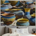 thumbnail image 2 of Nawypu  Dark Blue Art Ceramics Wall Tapestry, Wall Hanging Large Tapestry Decoration Polyester Fiber White Hem Around for Dorm Room Bedroom, 2 of 6